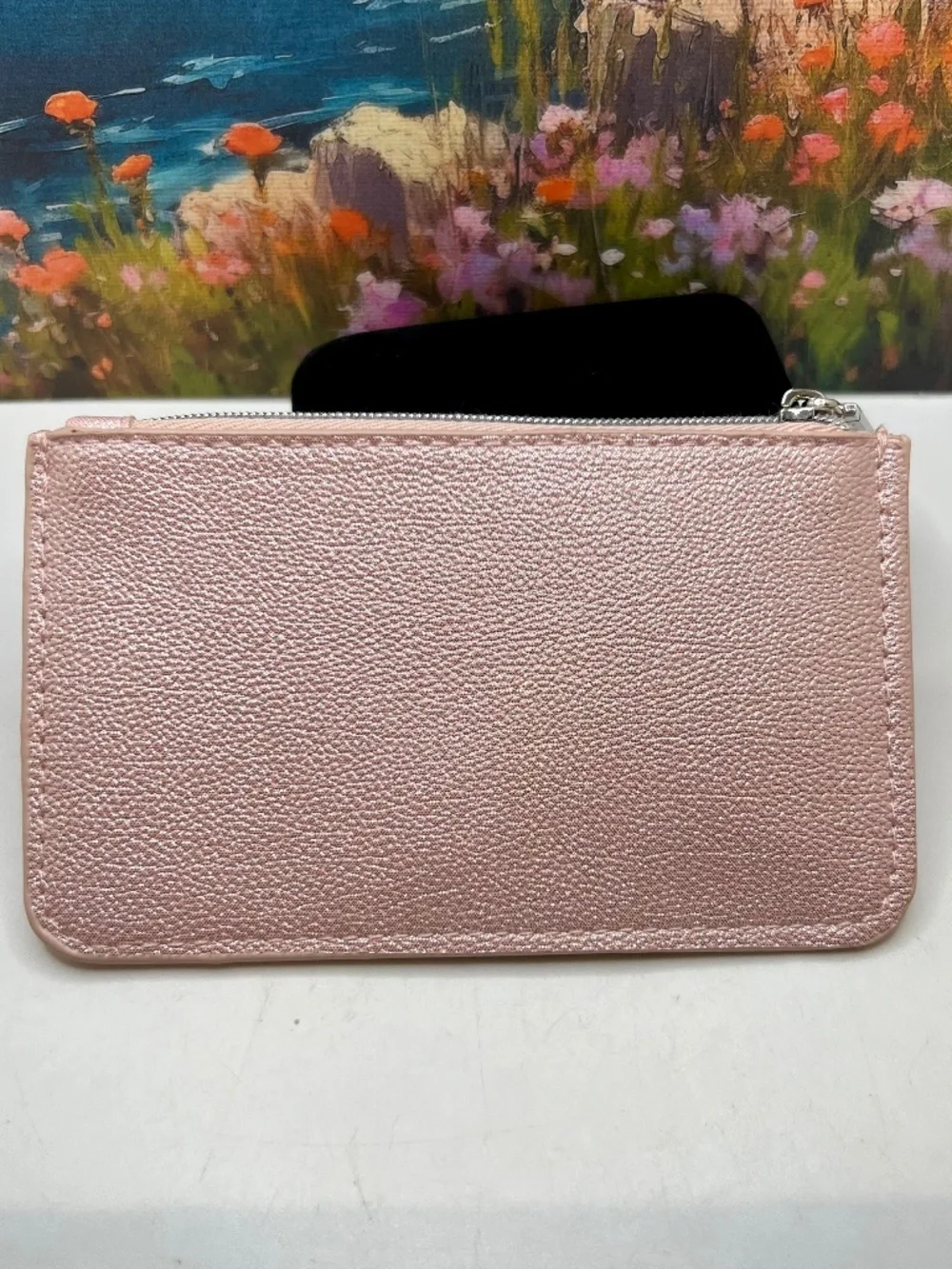 Jimmy Choo Parfums Metalic Pink Zipper Card/Coin Pouch